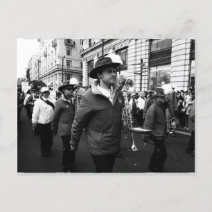 A musician on St Patrick's day Postcard