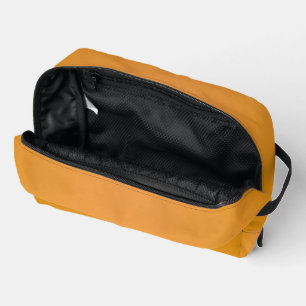 A mustard yellow rectangular pouch with a black