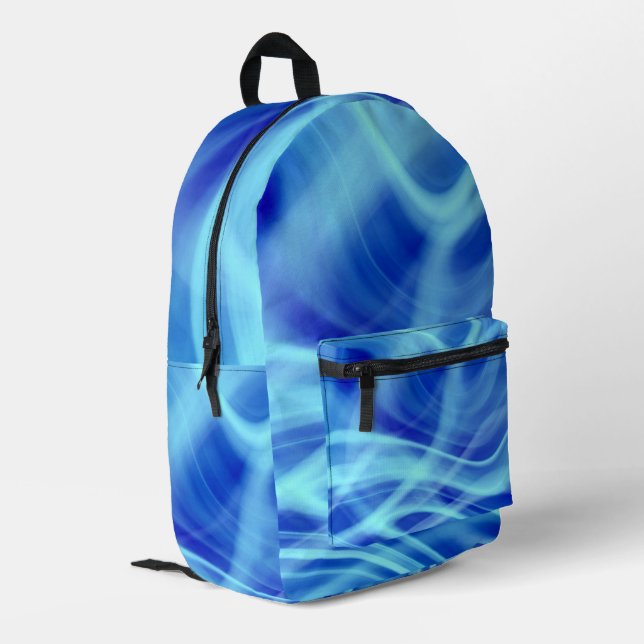 A Mystical Blue Fog  Printed Backpack (Back Corner Left)