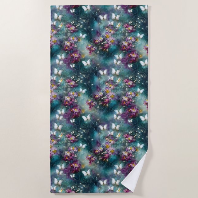 A Mystical Butterfly Series Design 11 Beach Towel (Front)