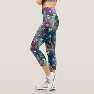 A Mystical Butterfly Series Design 11 Capri Leggings