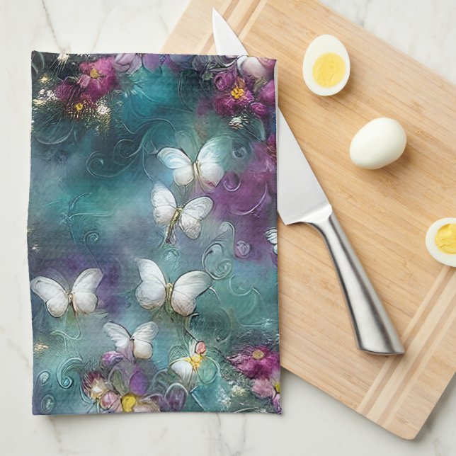 A Mystical Butterfly Series Design 11 Tea Towel (Quarter Fold)