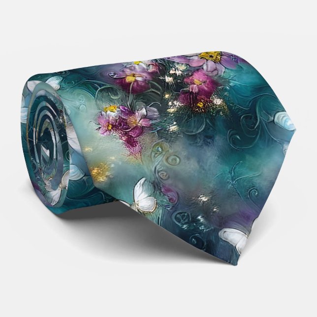 A Mystical Butterfly Series Design 11 Tie (Rolled)