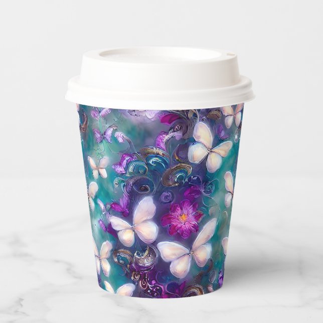 A Mystical Butterfly Series Design 1 Paper Cups (Front)