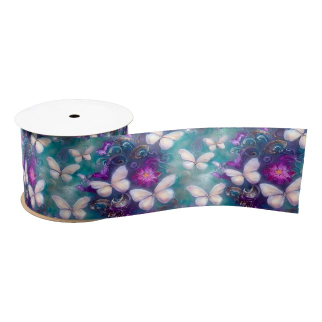A Mystical Butterfly Series Design 1 Satin Ribbon (Spool)