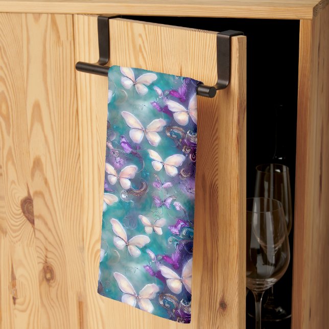 A Mystical Butterfly Series Design 1 Tea Towel (Thirds Fold)