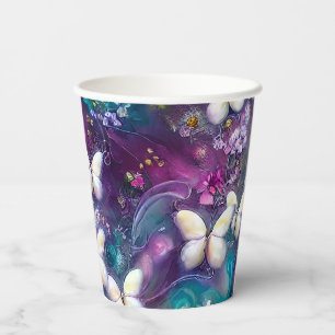 A Mystical Butterfly Series Design 5 Paper Cups