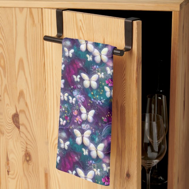 A Mystical Butterfly Series Design 5 Tea Towel (Thirds Fold)