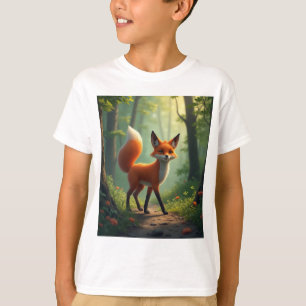 A mystical fox wandering through the forest T-Shirt