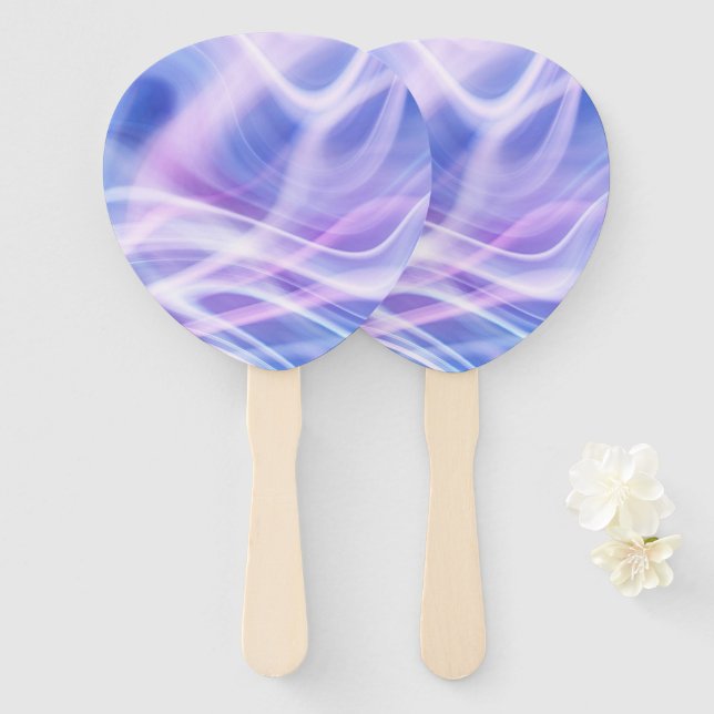 A Mystical Pastel Fog  Hand Fan (Front and Back)