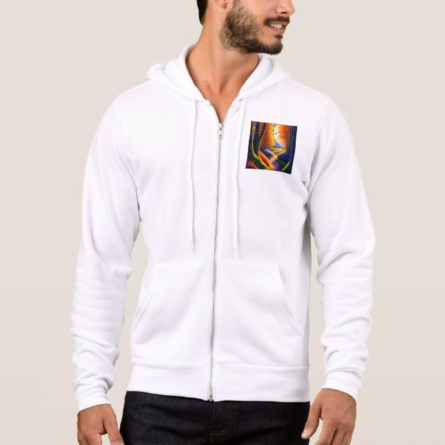 A narrow Path Between Thick Hedges Throw Pillow Hoodie (Front)
