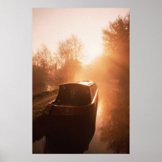 A Narrowboat on the Oxford Canal Poster. Poster