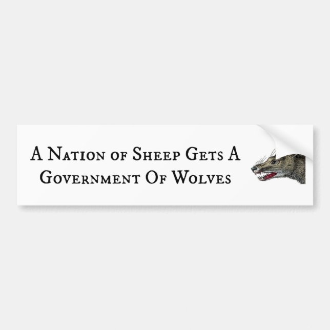 A Nation of Sheep Bumper Sticker (Front)