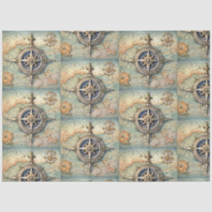 A Nautical Compass Series Design 16 Tissue Paper