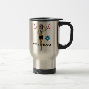 A NAUTICAL DESIGN TRAVEL MUG
