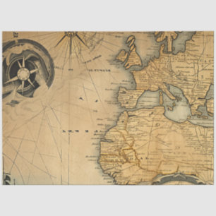 A Nautical Map Series Design 6 Tissue Paper