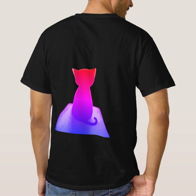 A neon cat's back T-Shirt (Back)