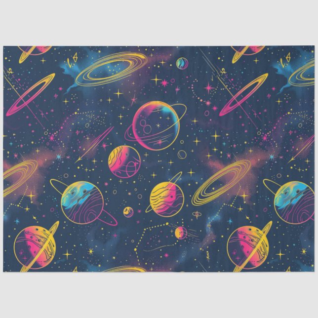 A Neon Cosmos Series Design 10 Tissue Paper (Front)