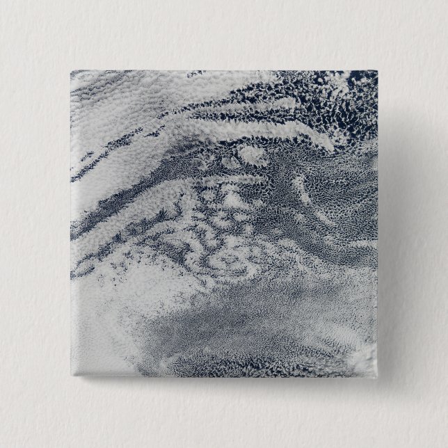 A network of clouds over the Pacific Ocean 15 Cm Square Badge (Front)