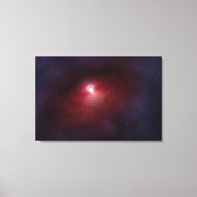 A Neutron Star With A Disc Of Warm Dust. Canvas Print (Front)