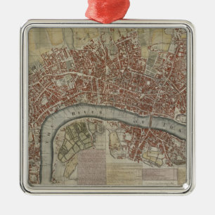A New and Exact Plan of the Cities of London and W Metal Tree Decoration