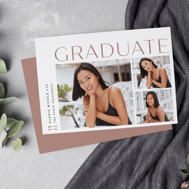 A New Angle | Three Photo Collage Graduation Announcement (Creator Uploaded)