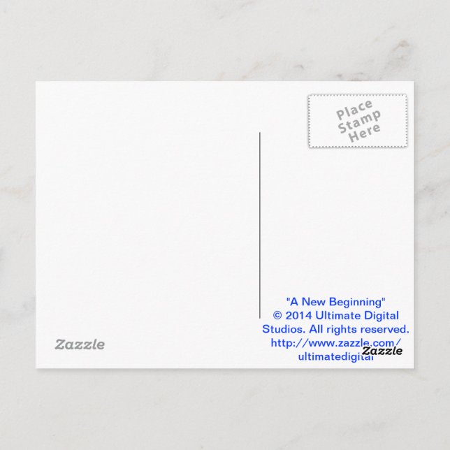 A New Beginning Postcard (Back)