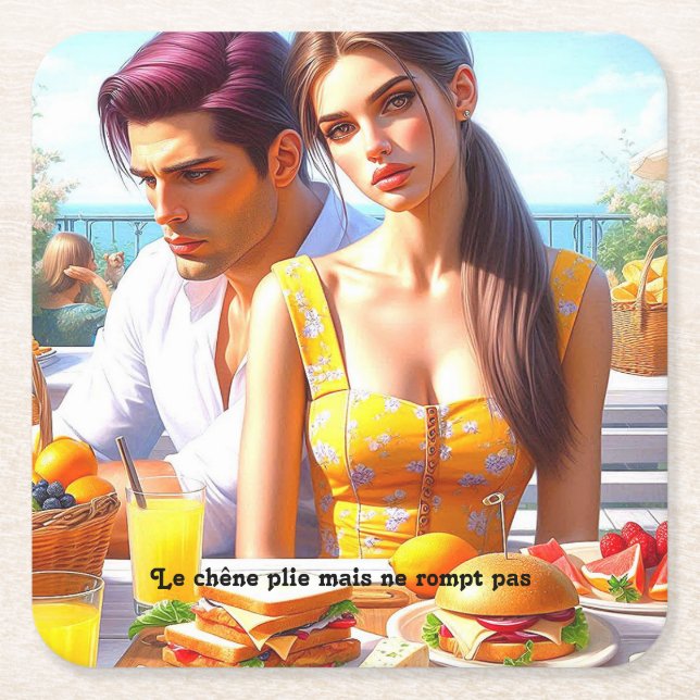 - A New Breath Square Paper Coaster (Front)