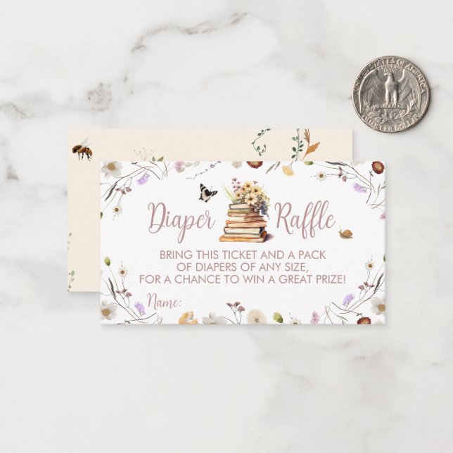 A New Chapter Baby Diaper Raffle Enclosure Card (Front/Back In Situ)