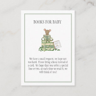 A New Chapter Baby Shower Book for Baby Enclosure Card