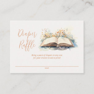 A New Chapter Baby Shower Diaper Raffle  Enclosure Card