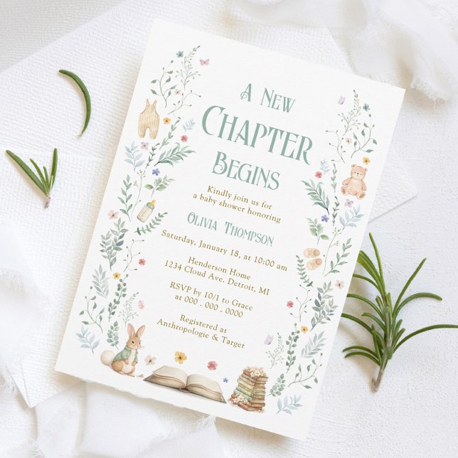 A New Chapter Baby Shower Invitation (Creator Uploaded)