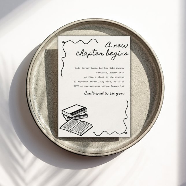 A new chapter baby shower invitation (Creator Uploaded)