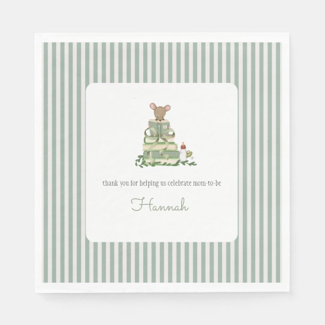 A New Chapter Baby Shower Napkin (Front)