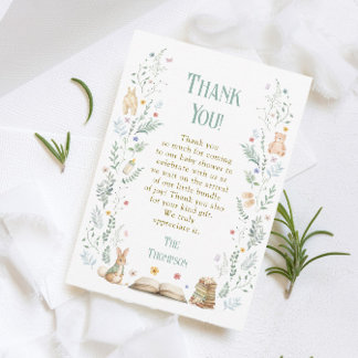 A New Chapter Baby Shower Thank You Card