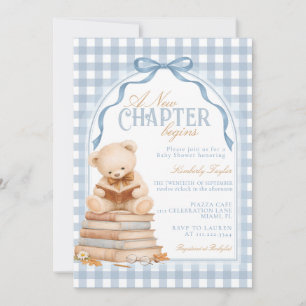 A New Chapter Bear Storybook Baby Shower Invitation