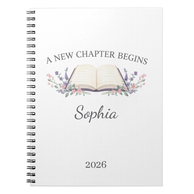 A New Chapter Begins 2026 Personalized Notebook (Front)