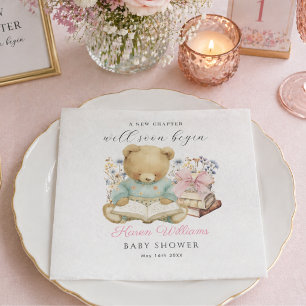 A New Chapter Begins Baby Girl  Napkin