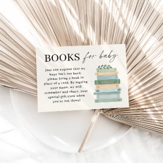 A New Chapter Begins Baby Shower Books for Baby Enclosure Card