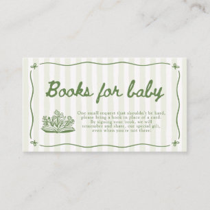 A New Chapter Begins Baby Shower Books For Baby Enclosure Card
