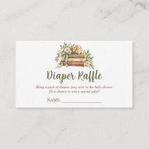 A New Chapter Begins Baby Shower Diaper Raffle