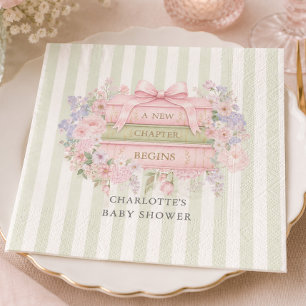 A New Chapter Begins Baby Shower Napkin
