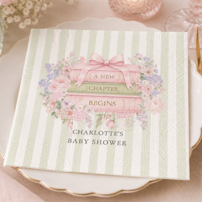 A New Chapter Begins Baby Shower Napkin (Creator Uploaded)