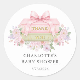A New Chapter Begins Baby Shower Sticker