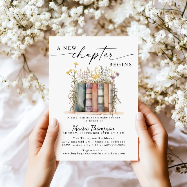 A New Chapter Begins Baby Shower, Storybook Theme Invitation (Creator Uploaded)