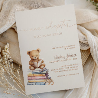 A New Chapter Begins Baby Shower Teddy Storybook