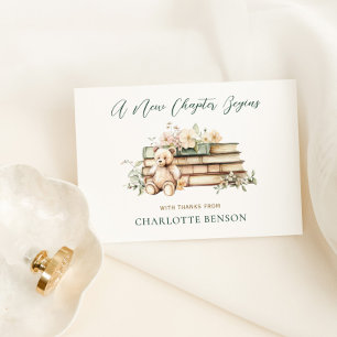 A New Chapter Begins Baby Shower Thank You Card