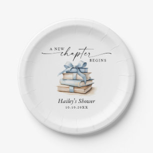 A New Chapter Begins, Book Theme Baby Shower Paper Plate