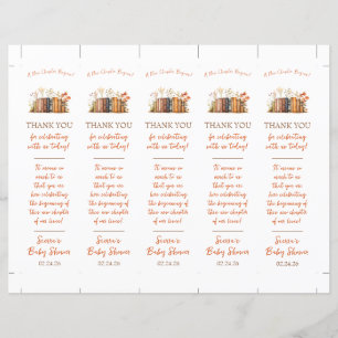 A New Chapter Begins! Bookmark Shower Favour