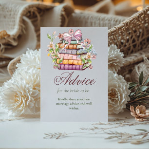 A New Chapter begins bridal shower Advices Sign